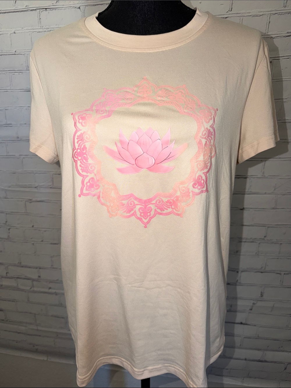 Women’s Lotus Graphic Tee in Light Pink - Brand